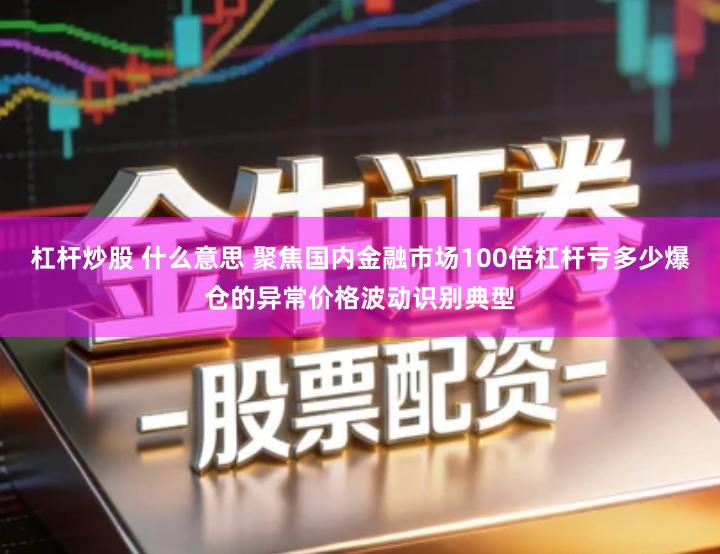 杠杆炒股 什么意思 聚焦国内金融市场100倍杠杆亏多少爆仓的异常价格波动识别典型